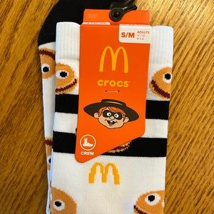 CROCS x McDonalds hamburger socks BNWT